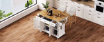 54 in. Rolling Kitchen Island with Drop Leaf & Storage product view 31