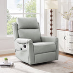 Modern Manual Recliner with 8-Point Massage and Heating, Swivel Rocking detail image 25