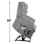 Dual-Motor Heat & Massage Power Lift Recliner, 350 lb Capacity detail image 65