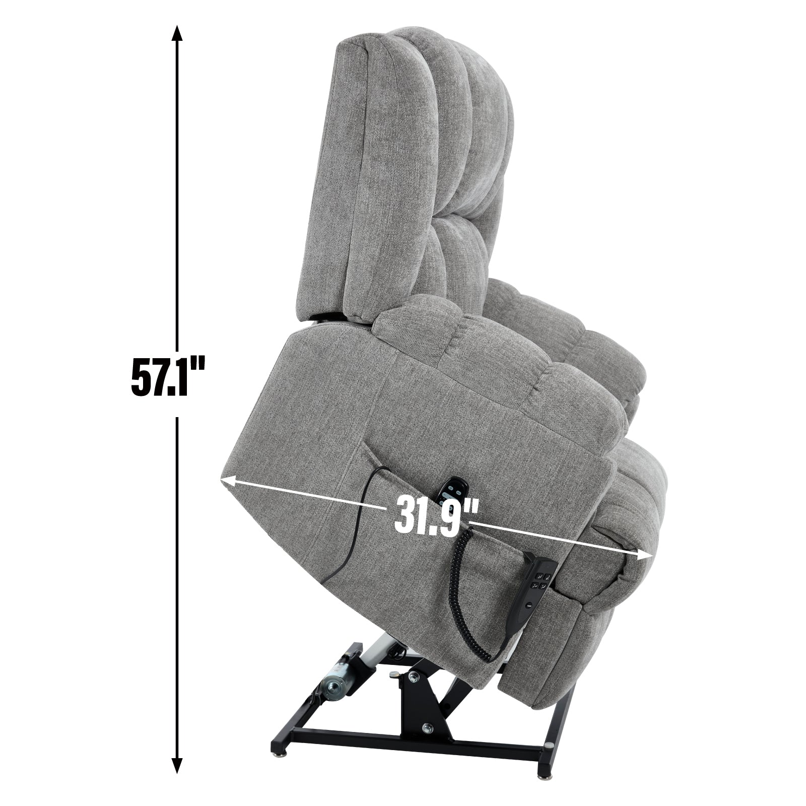 Dual-Motor Heat & Massage Power Lift Recliner, 350 lb Capacity detail image 65