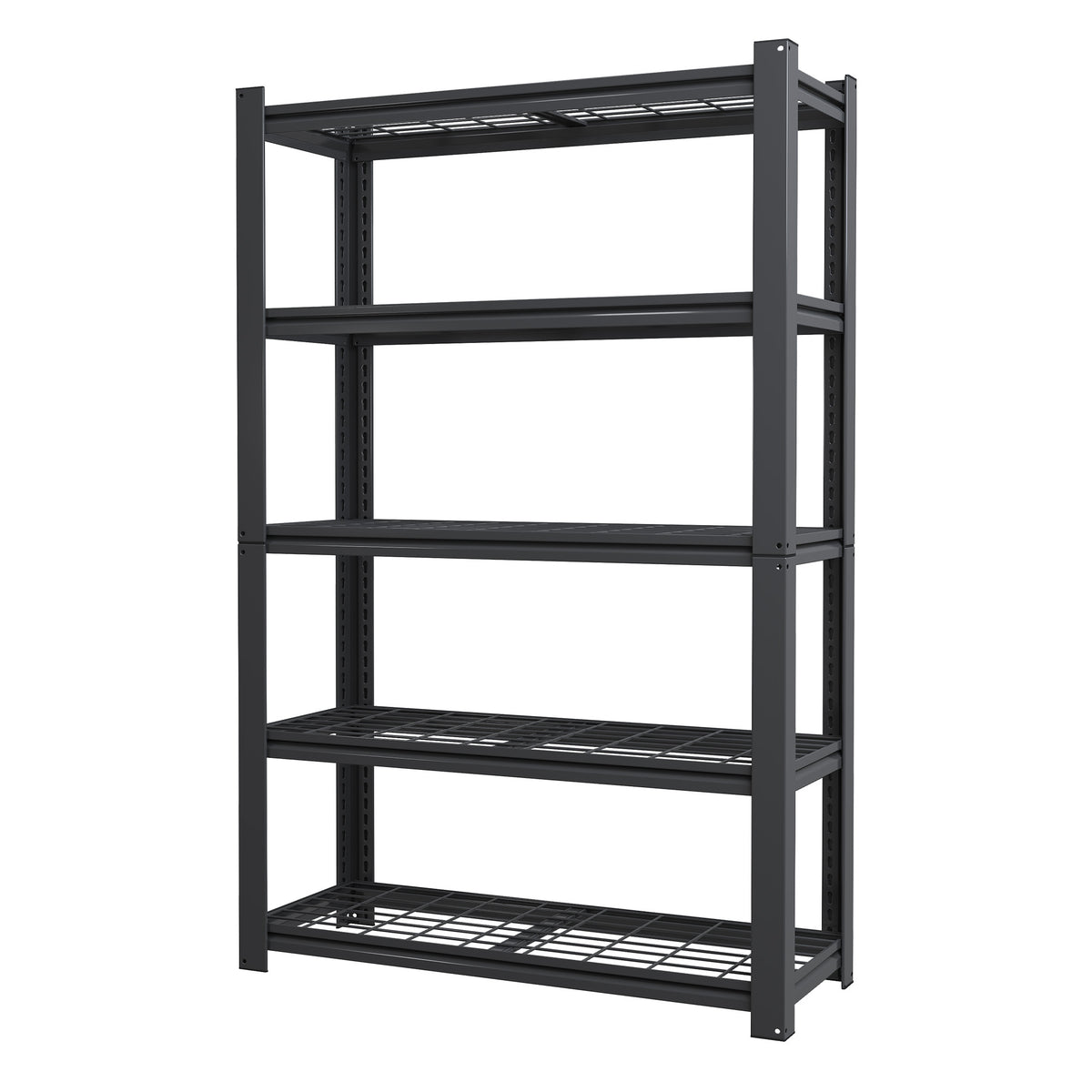 Industrial Heavy Duty Adjustable Metal Mesh Storage Shelving Unit for workshop, garage, storage, or utility use