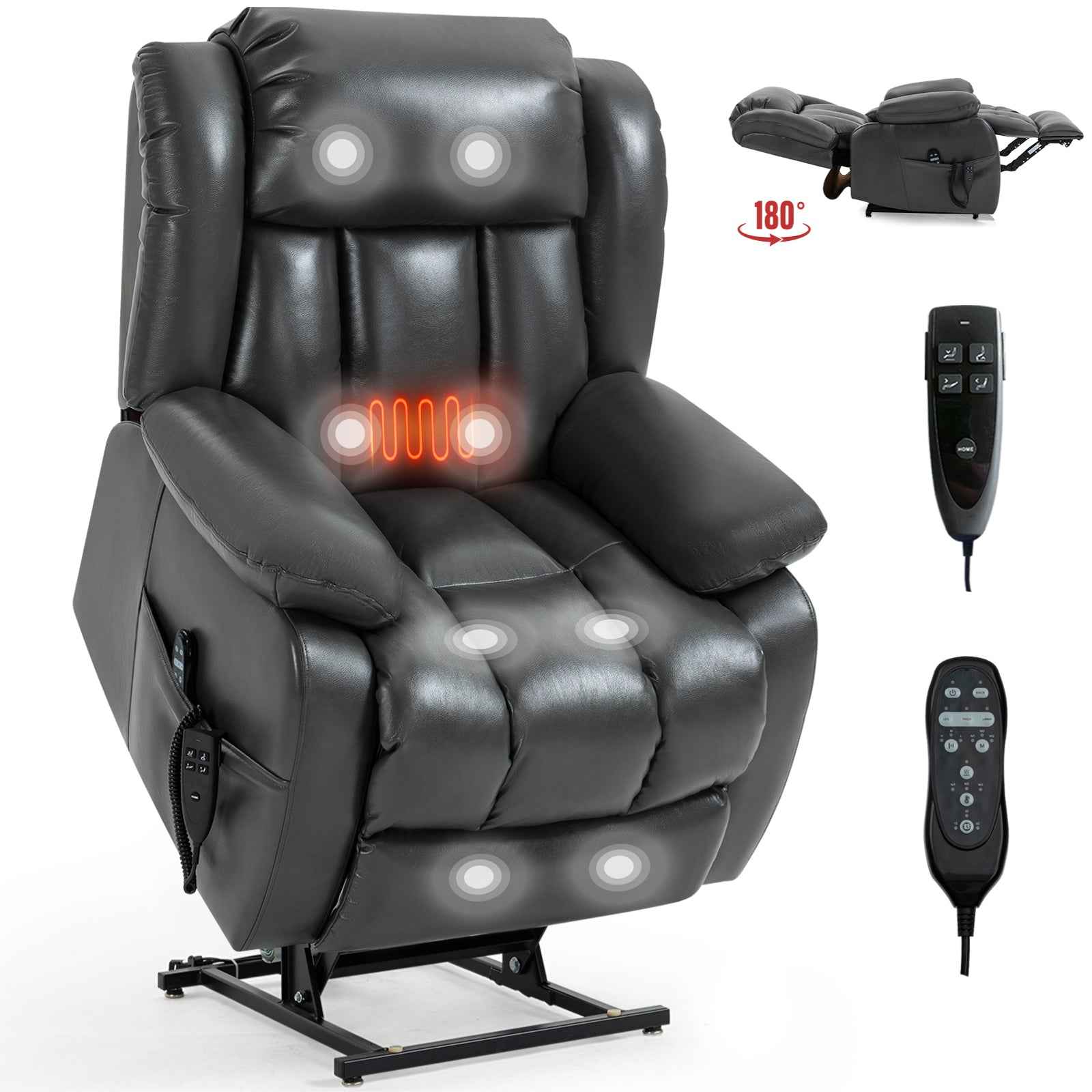 Dual-Motor Power Lift Heat & Massage Recliner detail image 41