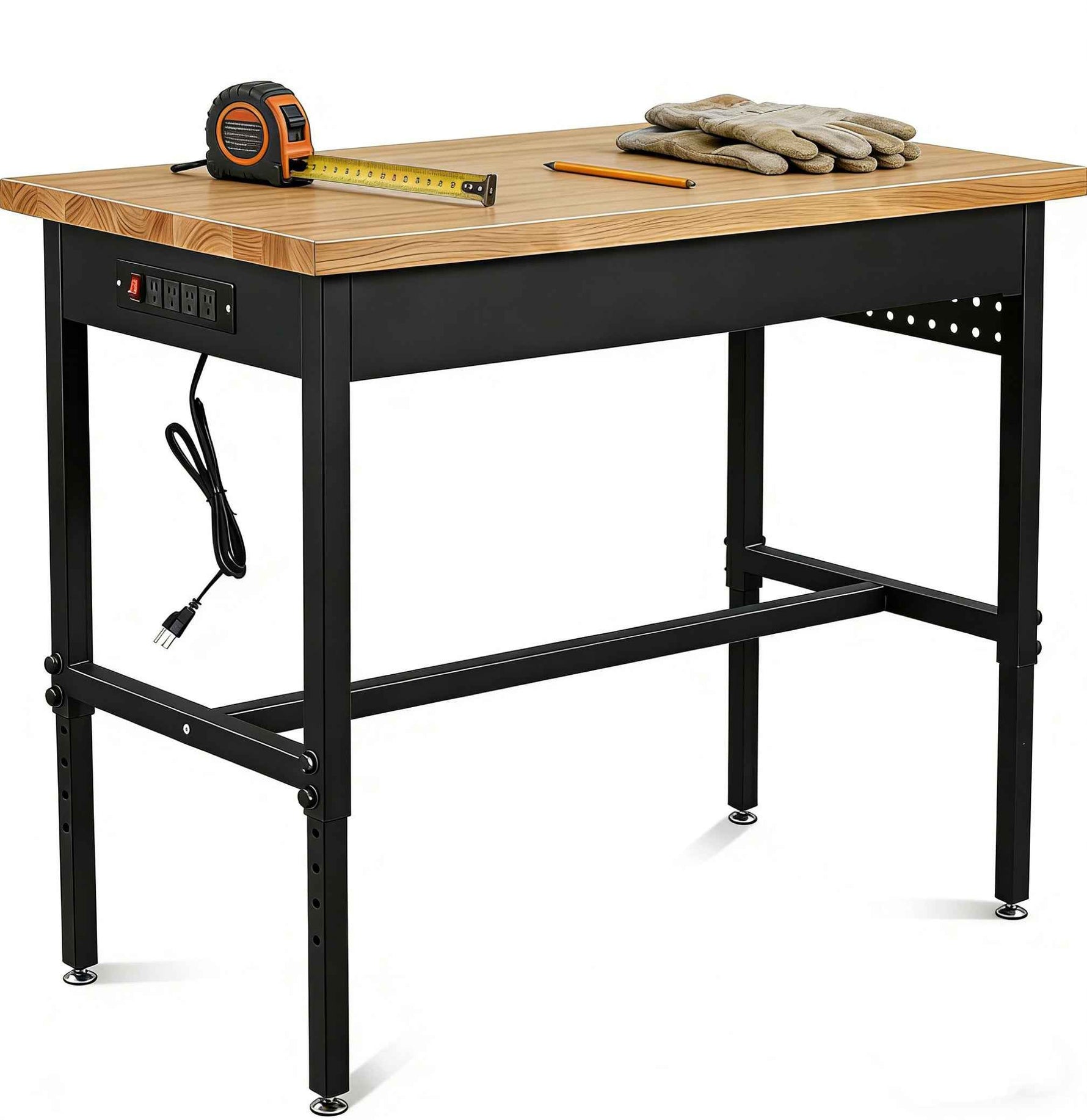 Heavy-Duty Adjustable Workbench with Power Outlet - workbench for daily comfort and function