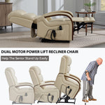 Dual-Motor Leather-Air Power Lift Recliner detail image 29