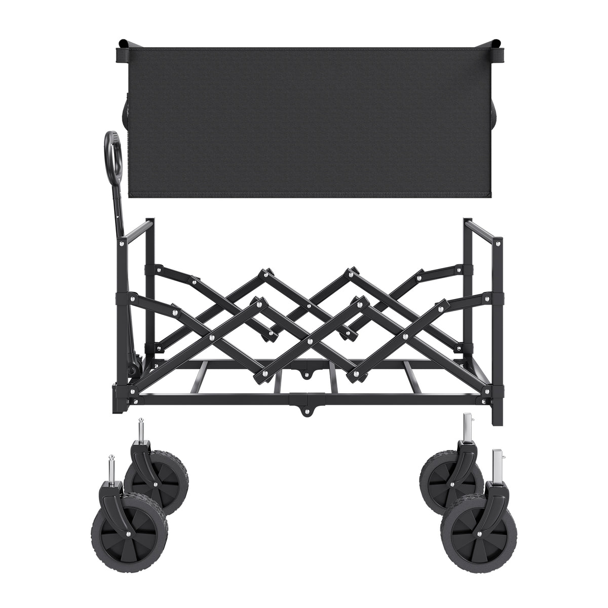 VEVOR Foldable Wagon Cart with Bench Conversion for workshop, garage, storage, or utility use