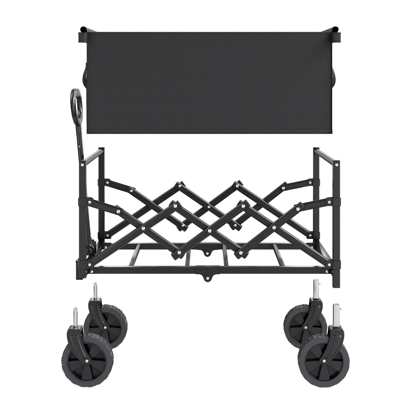 VEVOR Foldable Wagon Cart with Bench Conversion for workshop, garage, storage, or utility use