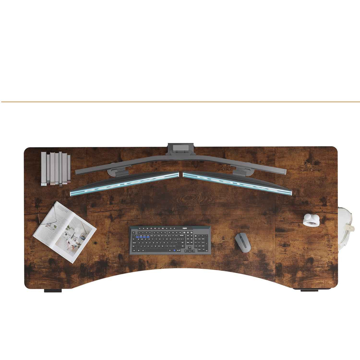 63" x 30" Electric Standing Desk with Splice Board workspace desk setup