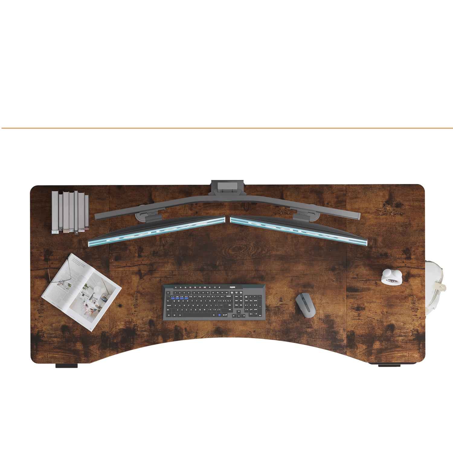 63" x 30" Electric Standing Desk with Splice Board workspace desk setup