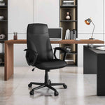 Techni Mobili Medium-Back Executive Chair, Black for home office seating