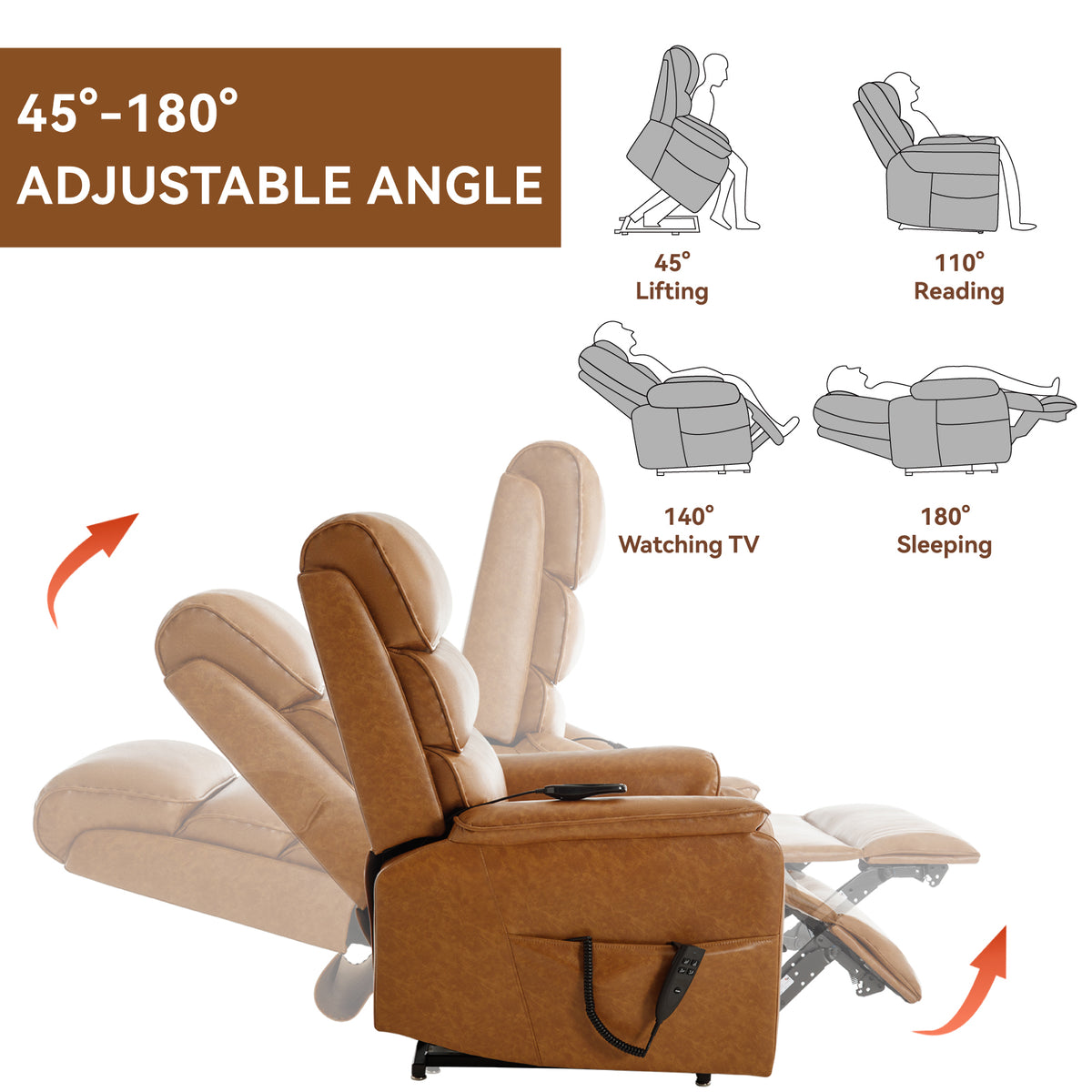 Dual-Motor Power Lift Heat & Massage Recliner detail image 33