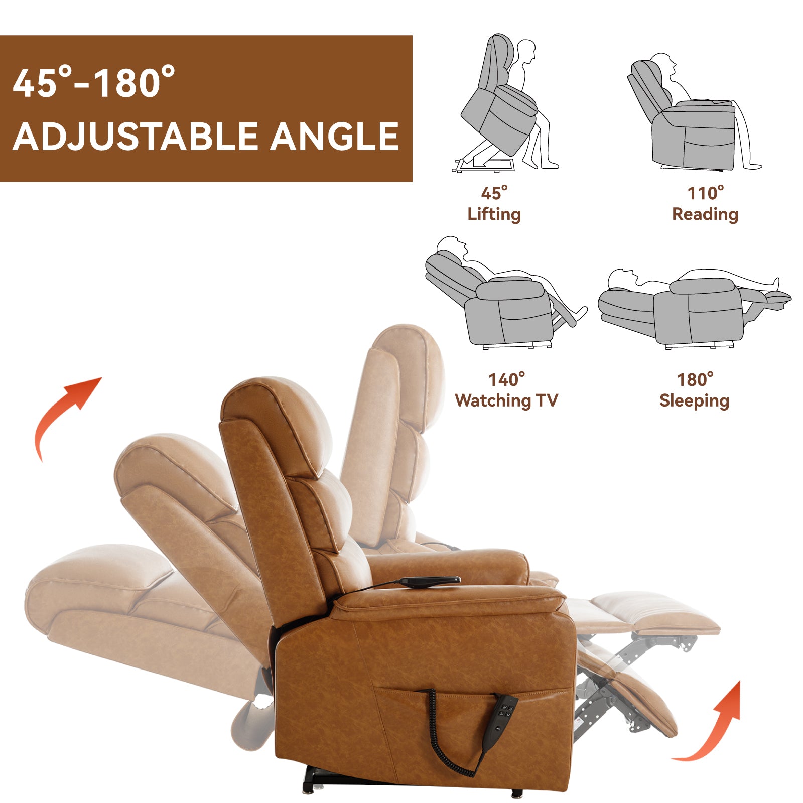 Dual-Motor Power Lift Heat & Massage Recliner detail image 33