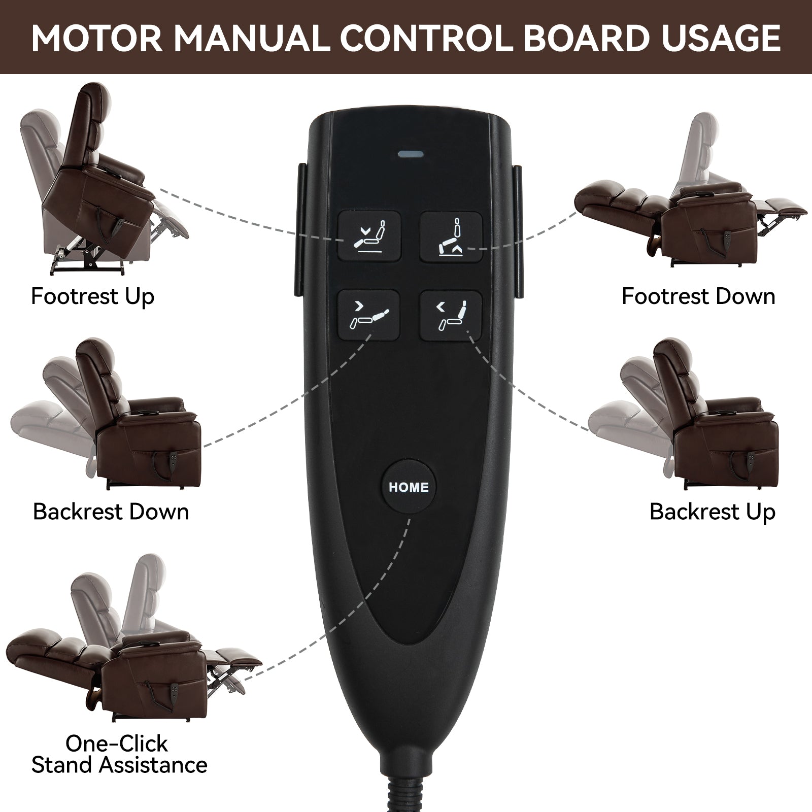 Dual-Motor Power Lift Heat & Massage Recliner detail image 14