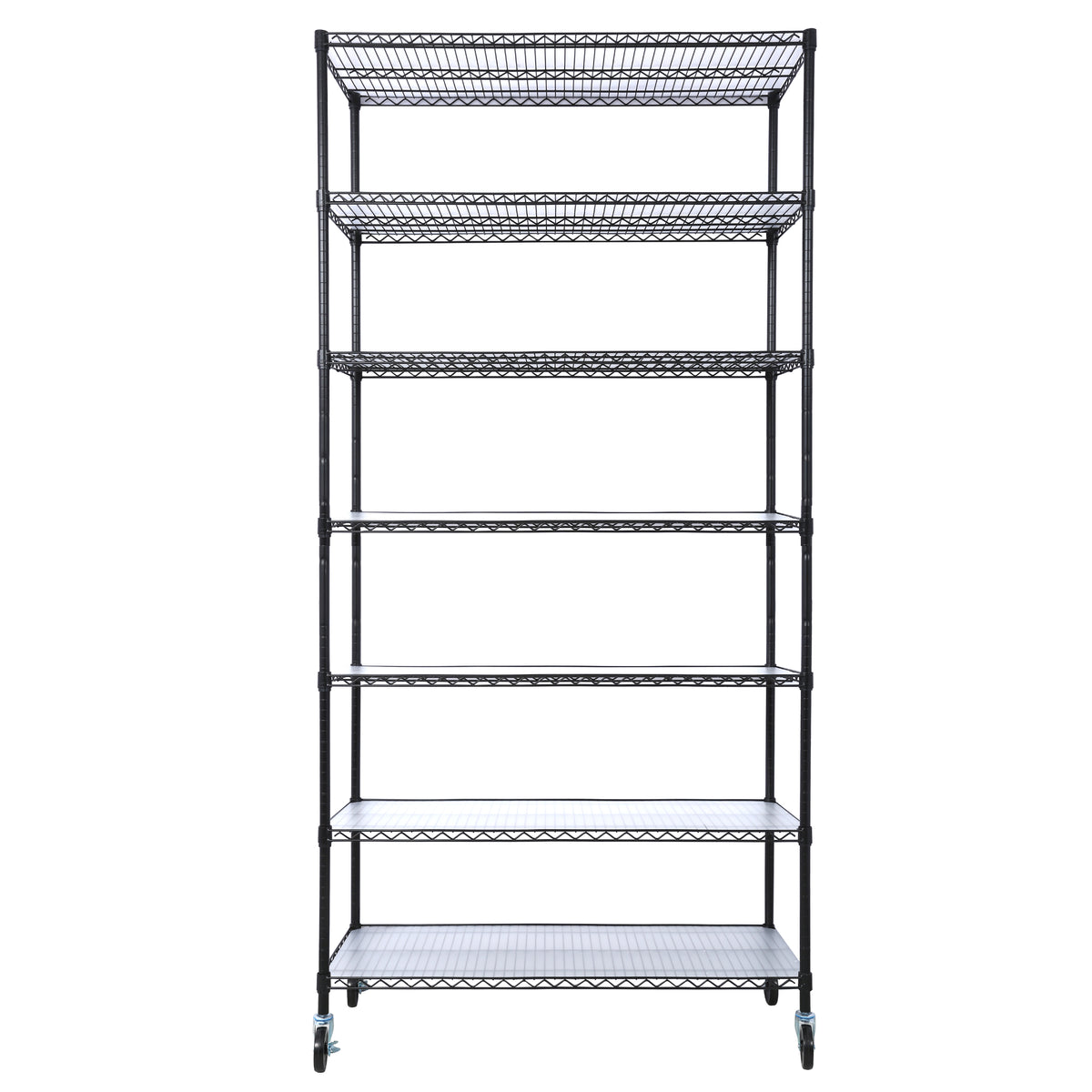 7-Tier Adjustable Wire Shelving Unit, 2450 lb Capacity for workshop, garage, storage, or utility use