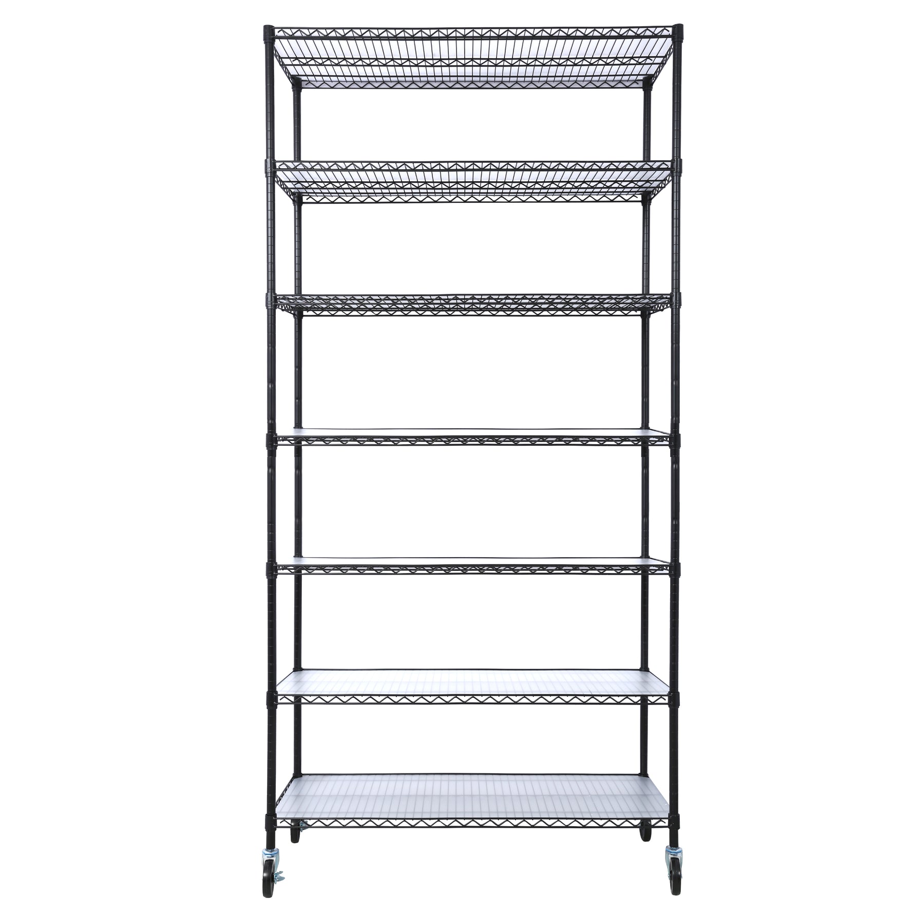 7-Tier Adjustable Wire Shelving Unit, 2450 lb Capacity for workshop, garage, storage, or utility use
