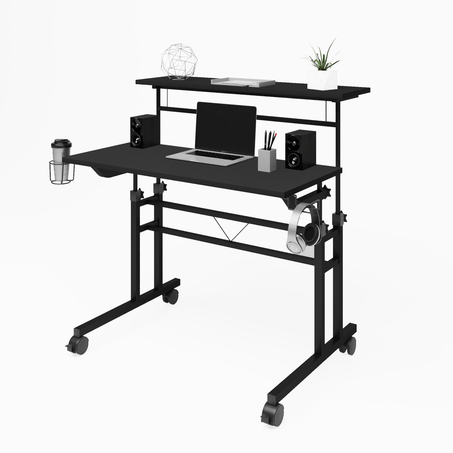 Techni Mobili Rolling Sit-to-Stand Laptop Cart mobile laptop workstation