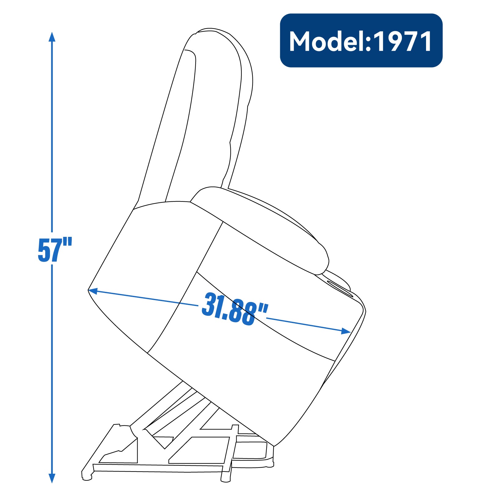 Large Power Lift Heat & Massage Recliner detail image 11