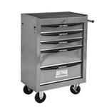 Rolling 5-Drawer Steel Tool Chest with Stainless Steel Top for workshop, garage, storage, or utility use