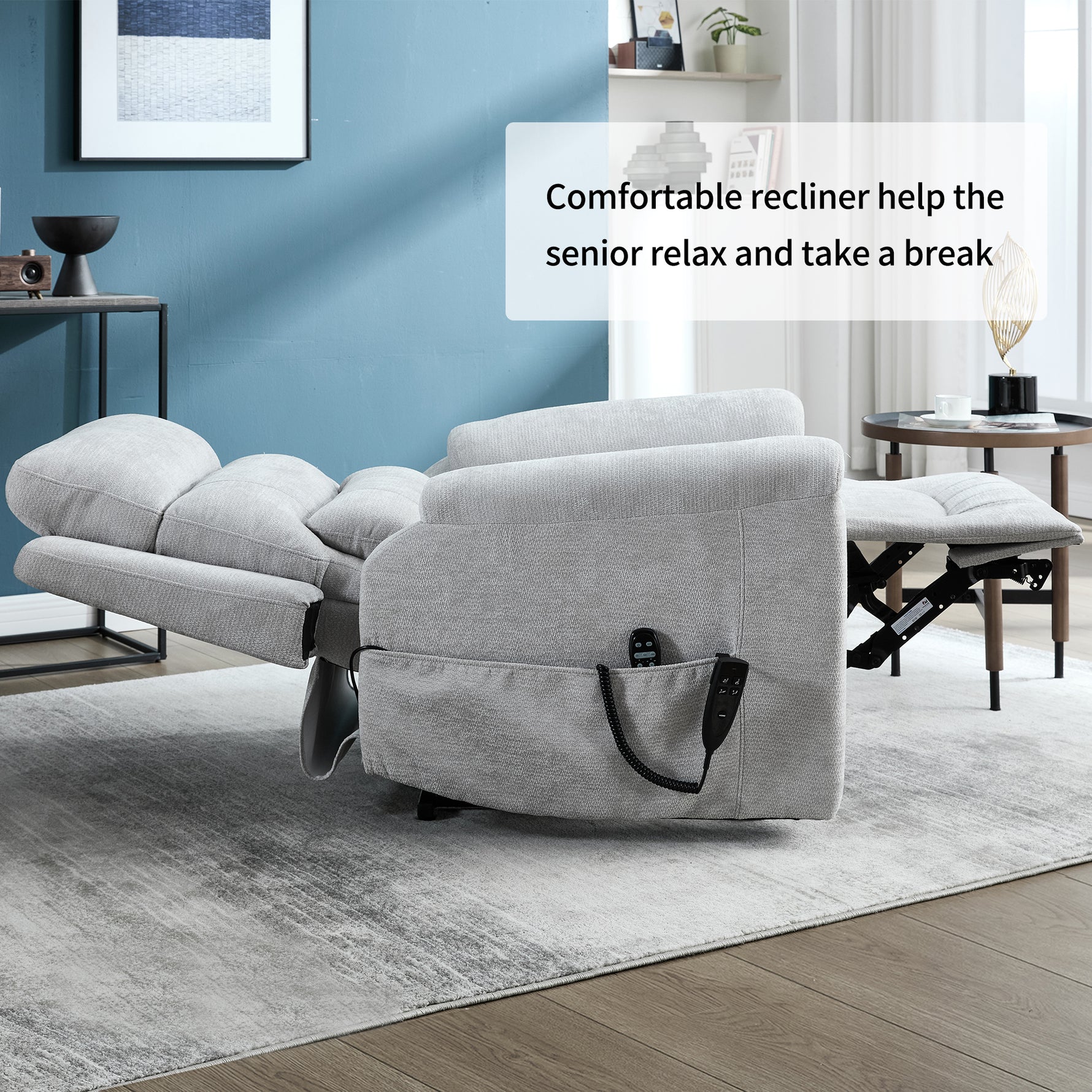 Dual-Motor Leather-Air Power Lift Recliner detail image 139