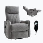 Heat Massage Manual Recliner Chair with Rocker and Swivel in Fabric for Living detail image 13