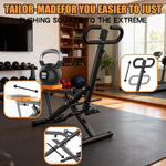 Foldable Assisted Squat Trainer with Resistance Bands, Black detail image 2