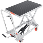 Manual Hydraulic Scissor Lift Table Cart with Non-Slip Pad for workshop, garage, storage, or utility use