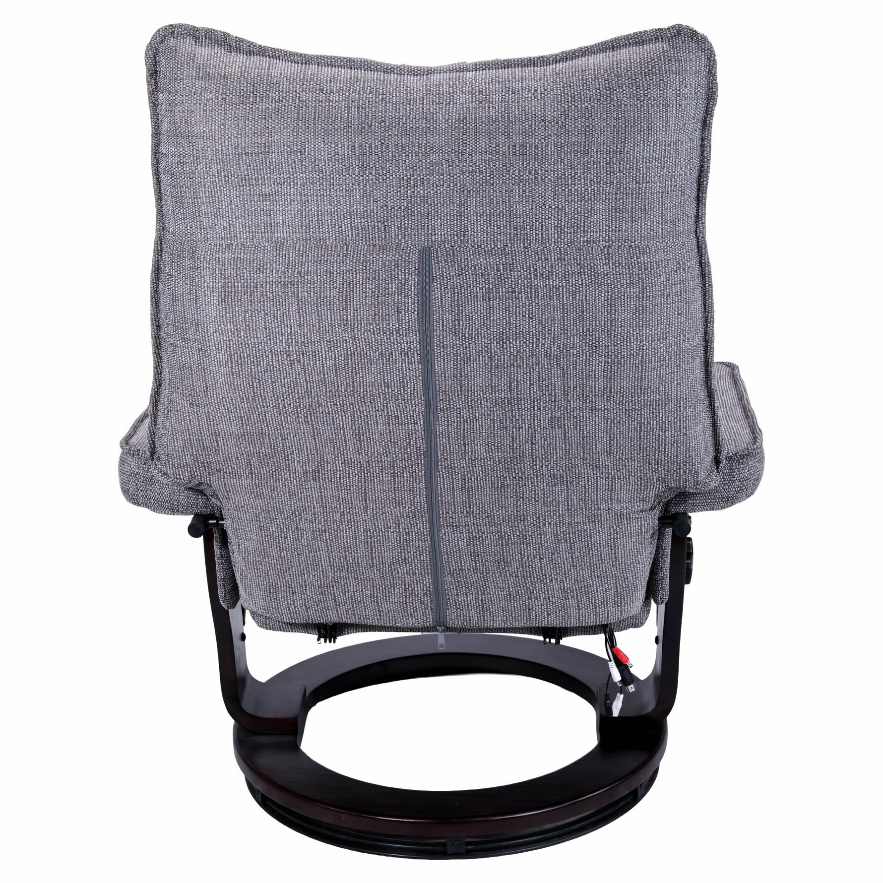 8-Point Massage Recliner with Ottoman, Heated Reclining Chair, Bent Wood Base detail image 12