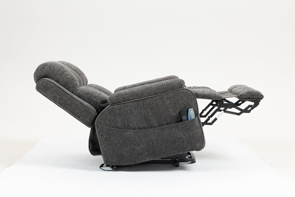 Oversized Lay Flat Recliner with Heat and Massage, Extended Footrest, Cup Holderr detail image 28