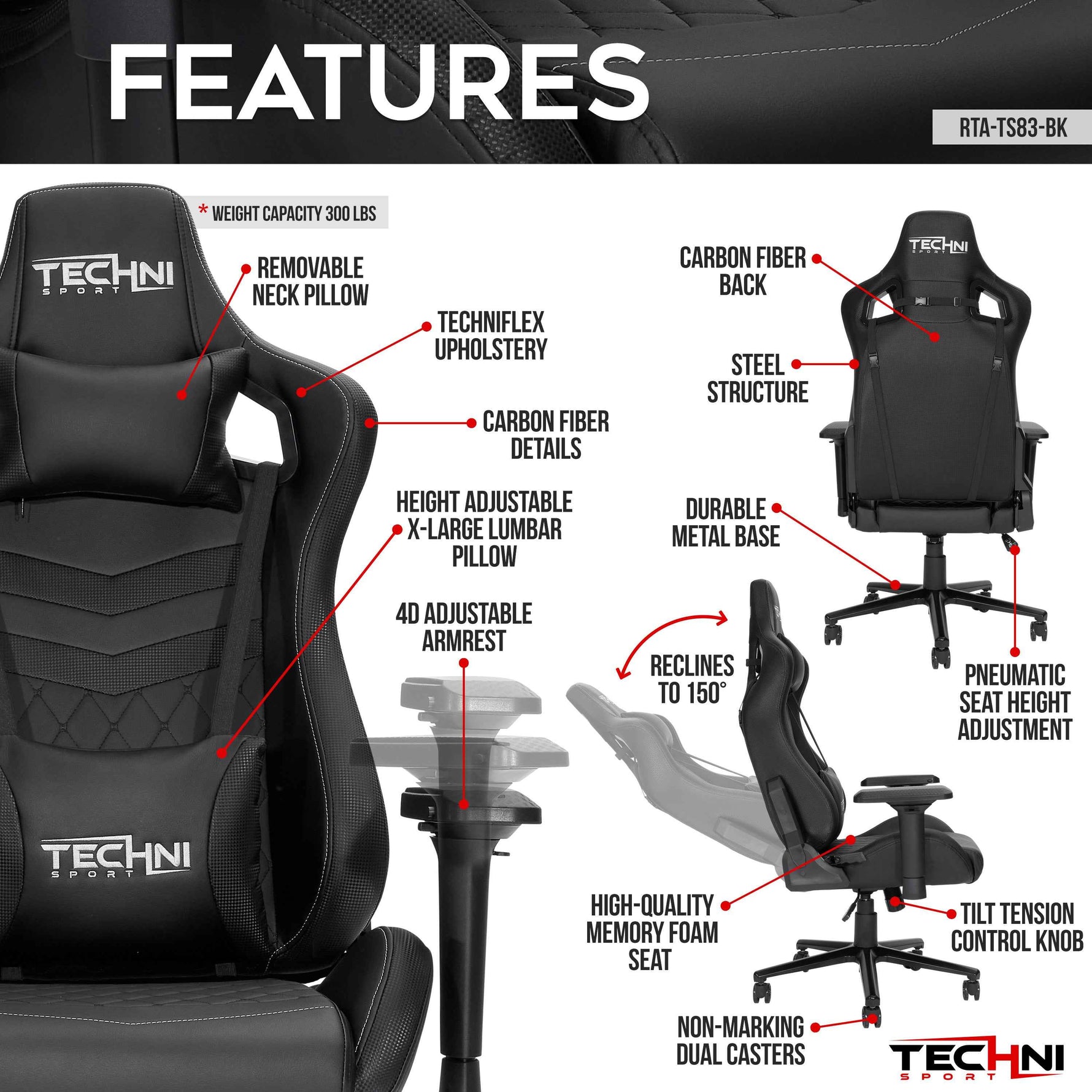 Techni Sport TS-83 Ergonomic Office Chair product image 3