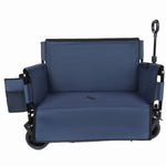 3-in-1 Folding Wagon Cart with Bench Seat & Storage for workshop, garage, storage, or utility use