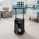 Techni Mobili Sit-to-Stand Laptop Cart with Storage mobile laptop workstation