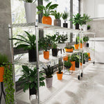 Heavy-Duty NSF Adjustable Wire Shelving Unit with Wheels & Shelf Liners for workshop, garage, storage, or utility use
