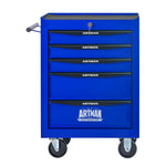 Rolling 5-Drawer Steel Tool Chest with Stainless Steel Top for workshop, garage, storage, or utility use