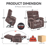 Dual-Motor Lift Recliner with Heat & Massage, 350 lb Capacity detail image 57