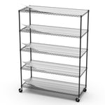 Heavy-Duty NSF Adjustable Wire Shelving Unit with Wheels & Shelf Liners for workshop, garage, storage, or utility use
