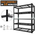 59" Heavy-Duty Metal Garage Storage Rack for workshop, garage, storage, or utility use