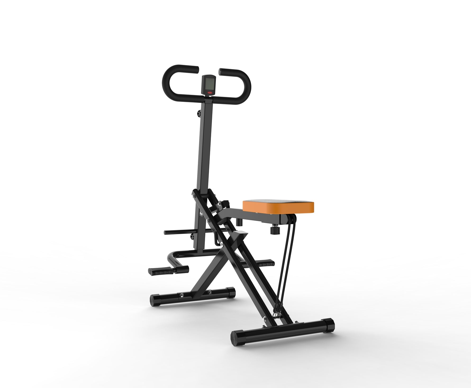 Foldable Assisted Squat Trainer with Resistance Bands, Black detail image 10