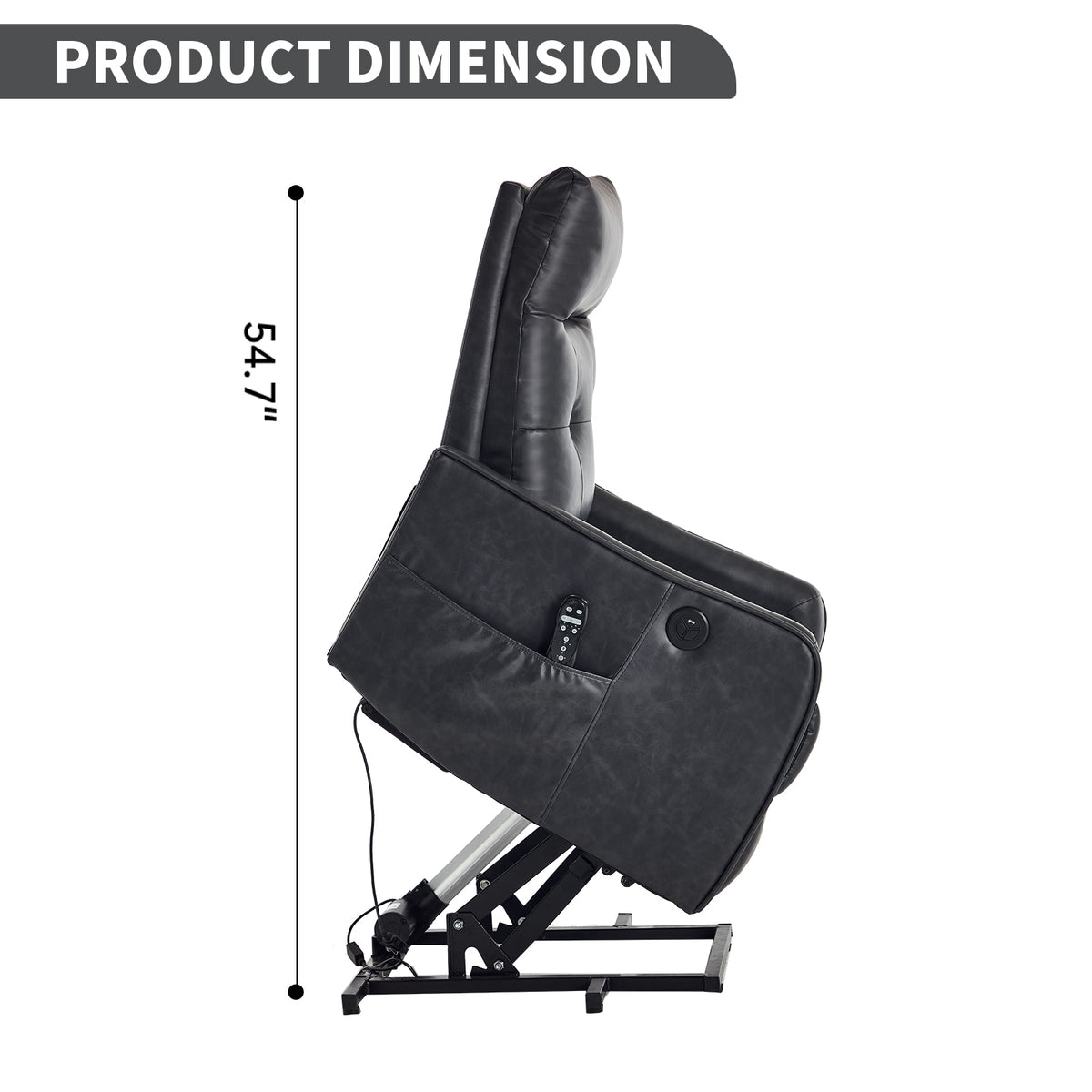 Single Motor Power Lift Recliner Chair with Massage & Heat detail image 122
