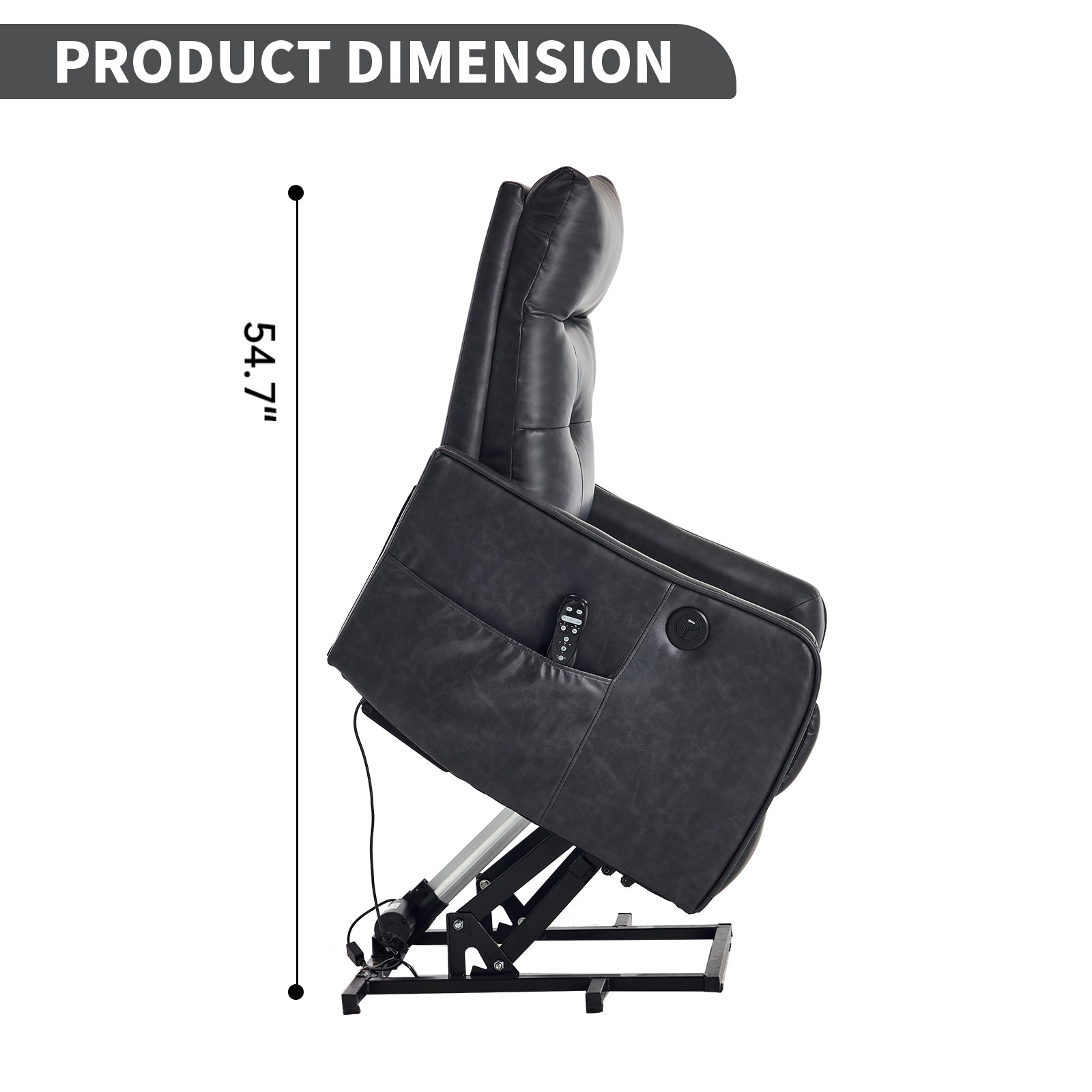 Single Motor Power Lift Recliner Chair with Massage & Heat detail image 122