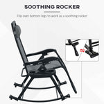 Outsunny Folding Zero Gravity Rocking Chair Set detail image 17