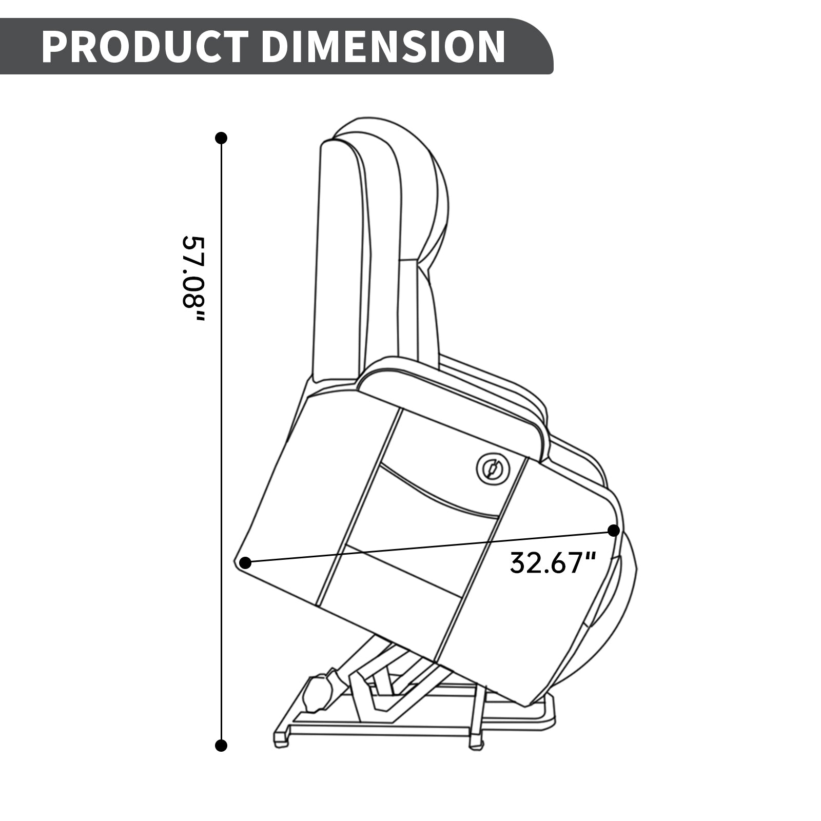 PU Infinite Position Up to 350 lb Single Motor Power Lift Recliner Chair detail image 16