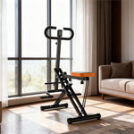 Foldable Assisted Squat Trainer with Resistance Bands, Black detail image 4