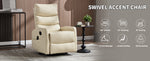 Heat Massage Manual Recliner Chair with Rocker and Swivel in Faux Leather for Living Room detail image 32