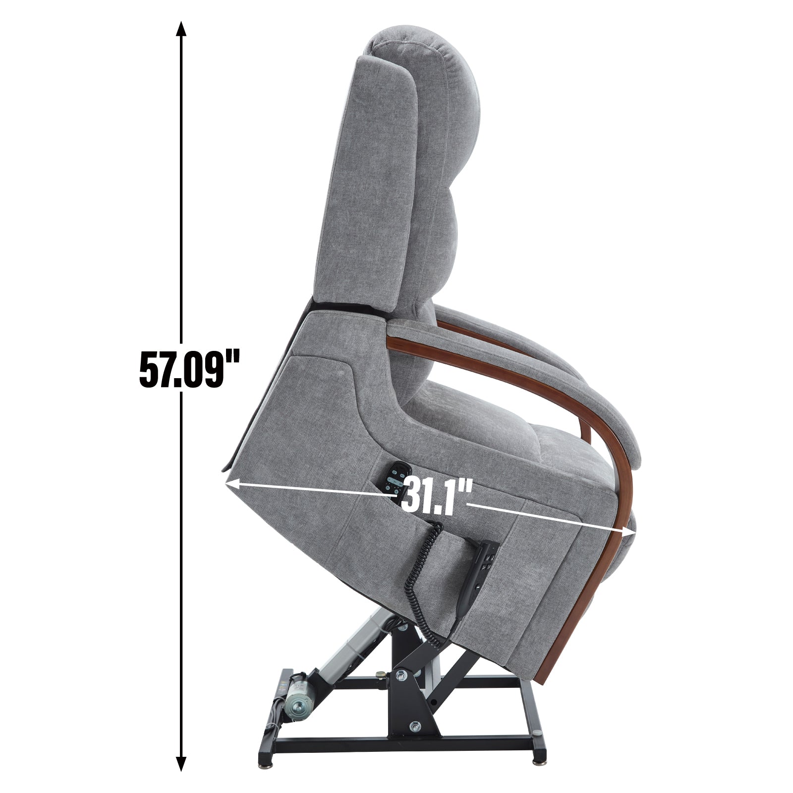 Power Chenille Lift Recliner Chair Dual Motor Infinite Position Up to 350 Pounds detail image 57