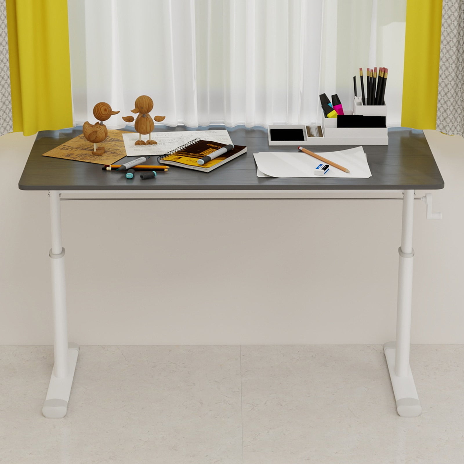 Height Adjustable Study Desk for Home Office workspace desk setup