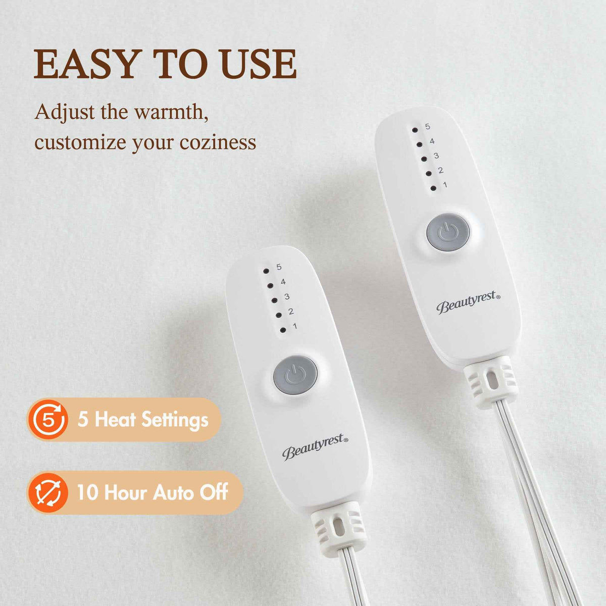 1-Piece Full Heated Mattress Pad,White