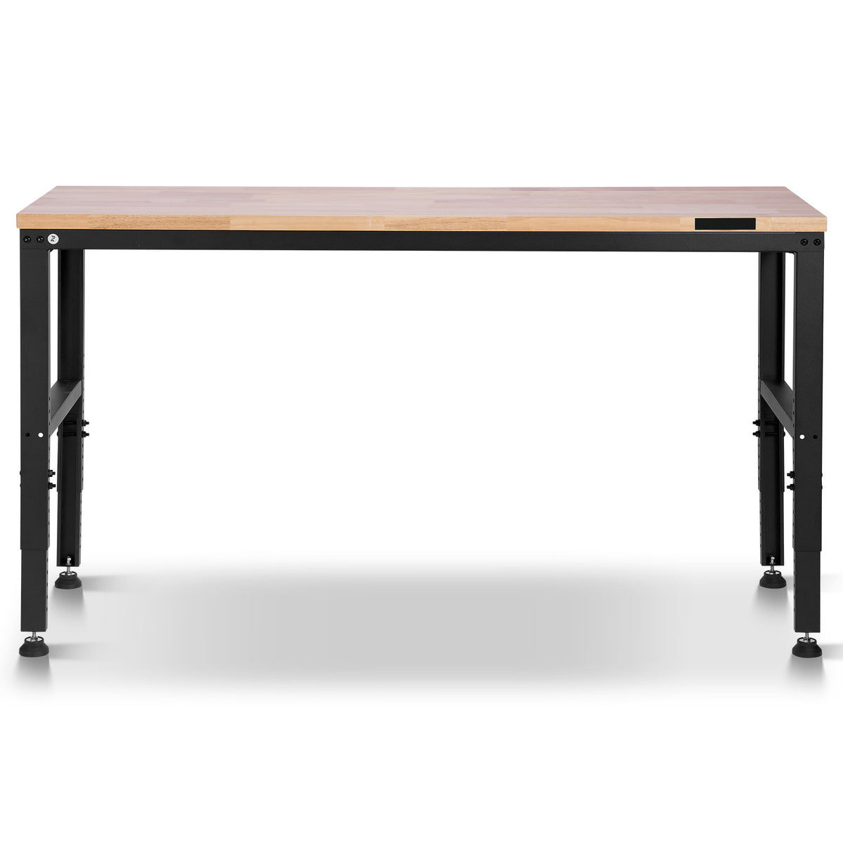 VEVOR Adjustable Height Hardwood Workbench with Power Outlets for workshop, garage, storage, or utility use