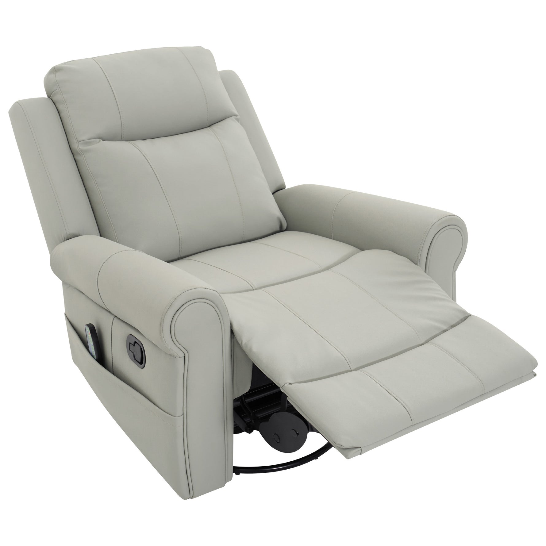 Modern PU Leather Manual Recliner Chair with 270° Swivel, Massage detail image 27