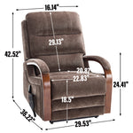 Power Chenille Lift Recliner Chair Dual Motor Infinite Position Up to 350 Pounds detail image 37