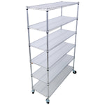 6-Tier NSF Wire Shelving Unit, 6000 lb Capacity for workshop, garage, storage, or utility use