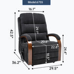 Power Chenille Lift Recliner Chair Dual Motor Infinite Position Up to 350 Pounds detail image 71
